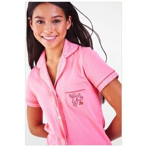 Roller Rabbit Watermelon Monkey Embroidered Polo Pajamas Size Small NWT